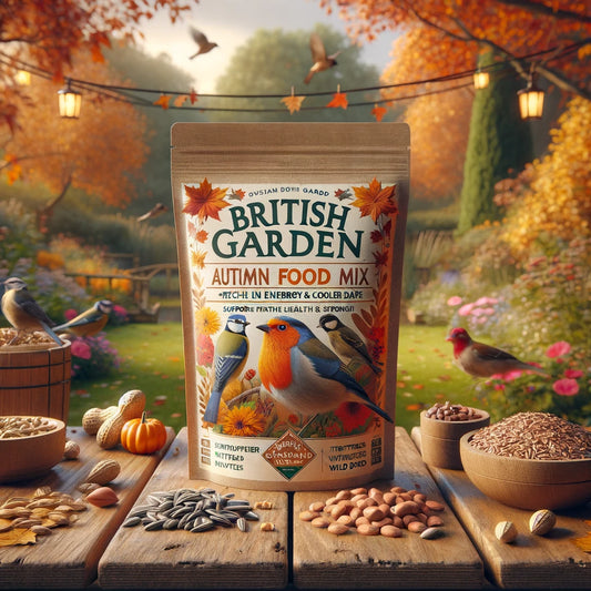 Artistic bird food for autumn